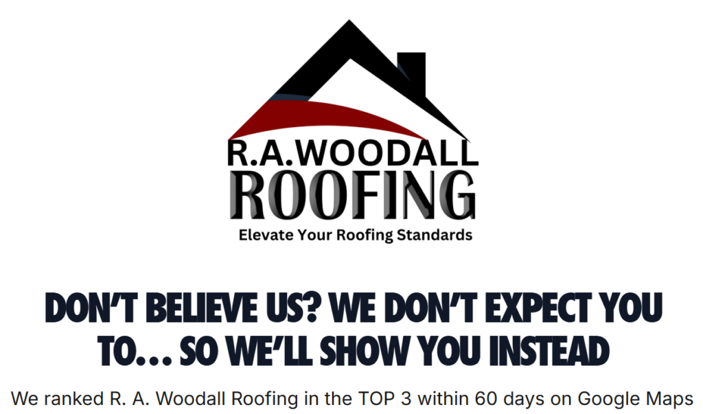 R.A. Woodal Roofing case study awkward media